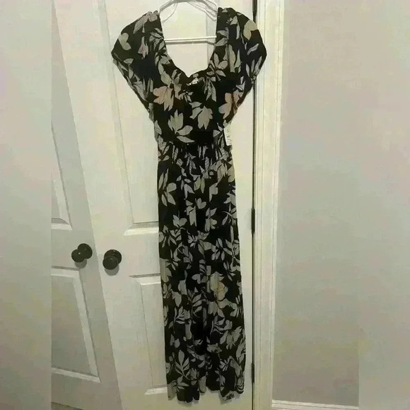 Terra & Sky Women's Plus Size Off The Shoulder Maxi Dress size 0X Floral NWT - Picture 3 of 8
